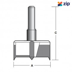 Carb-I-Tool TH20 1/2 -  20mm 1/2" Shank Hinge Boring Drill Bit